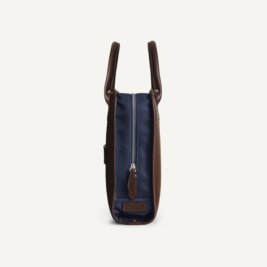 The Briefcase - Espresso/Navy