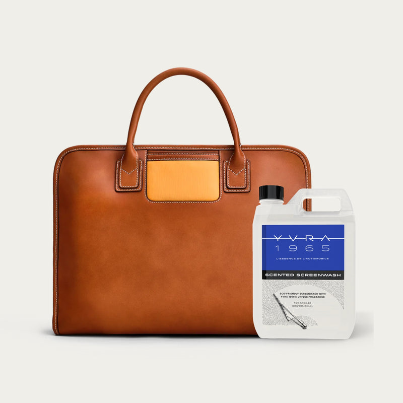 The Briefcase - Cognac/Orange