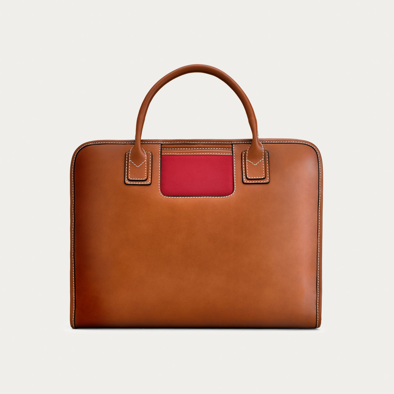 The Briefcase - Cognac/Red