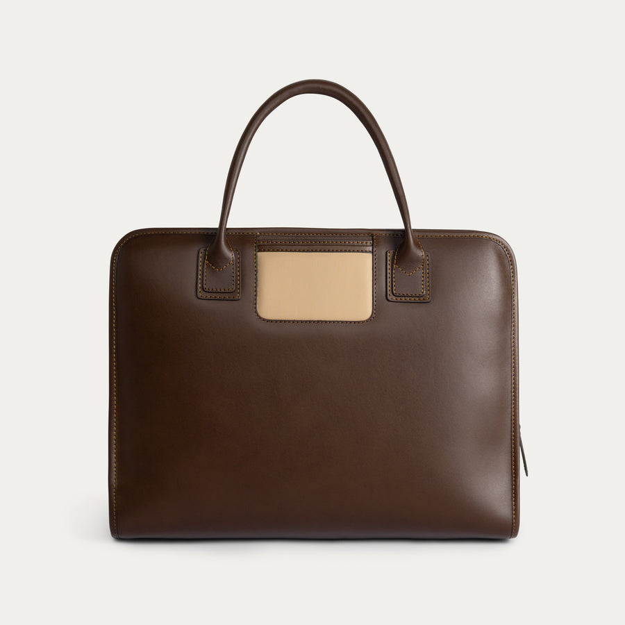 The OGÉR Briefcase - Espresso/Beige