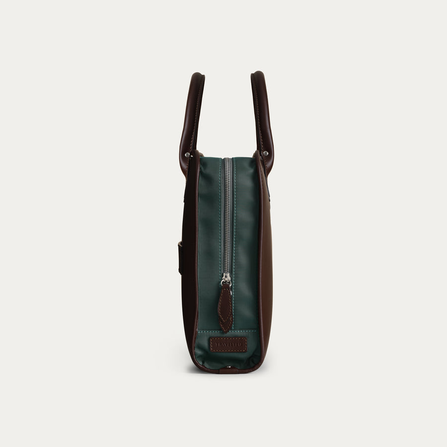 The Briefcase - Espresso/Green
