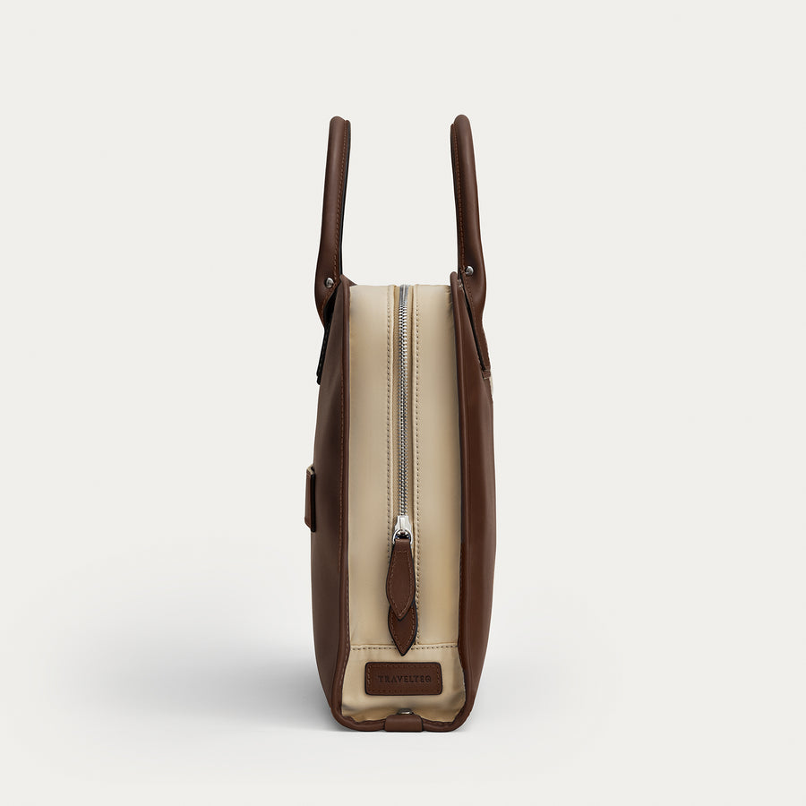 The OGÉR Briefcase - Espresso/Beige