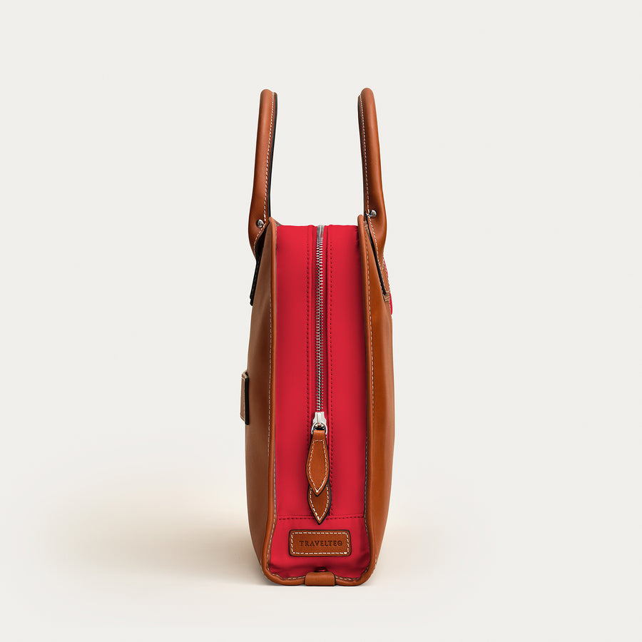 The Briefcase - Cognac/Red