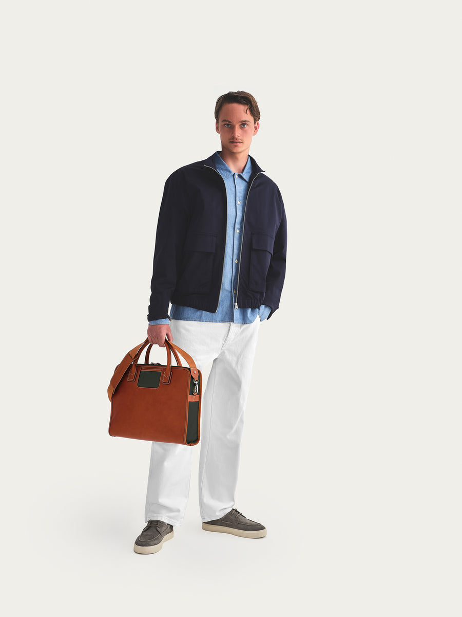 The Messenger - Cognac/Green