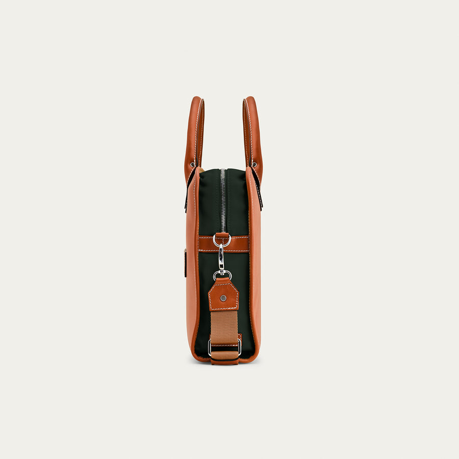 The Messenger - Cognac/Green