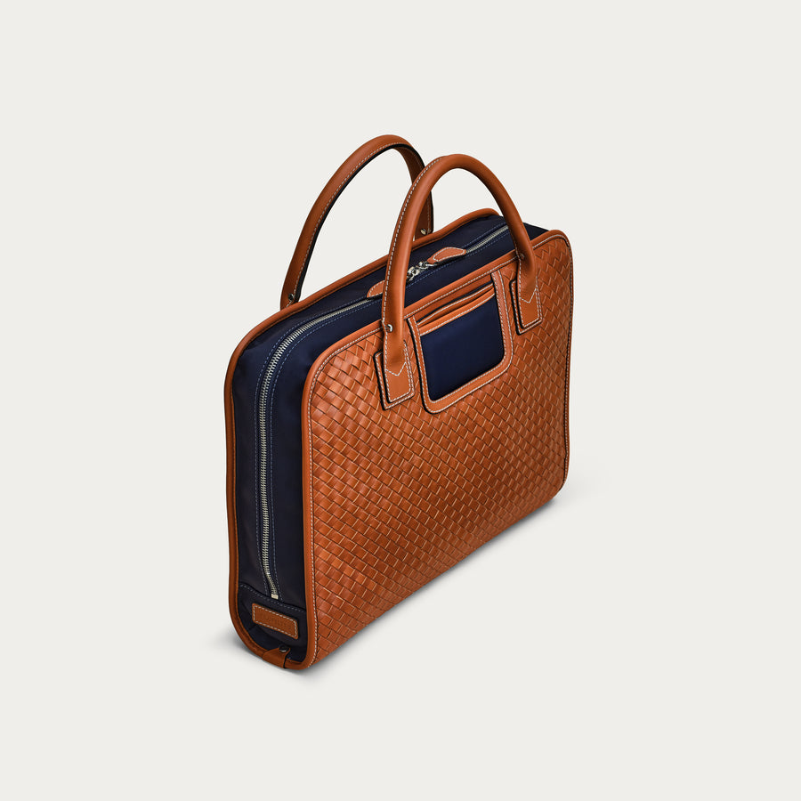 The Woven - Cognac/Navy