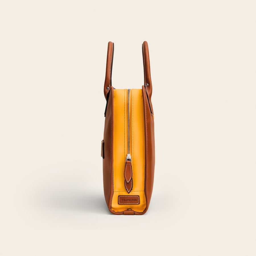 The Briefcase - Cognac/Orange