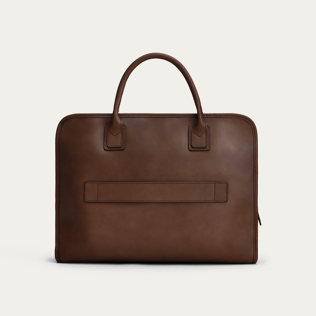 The Briefcase - Espresso/Navy