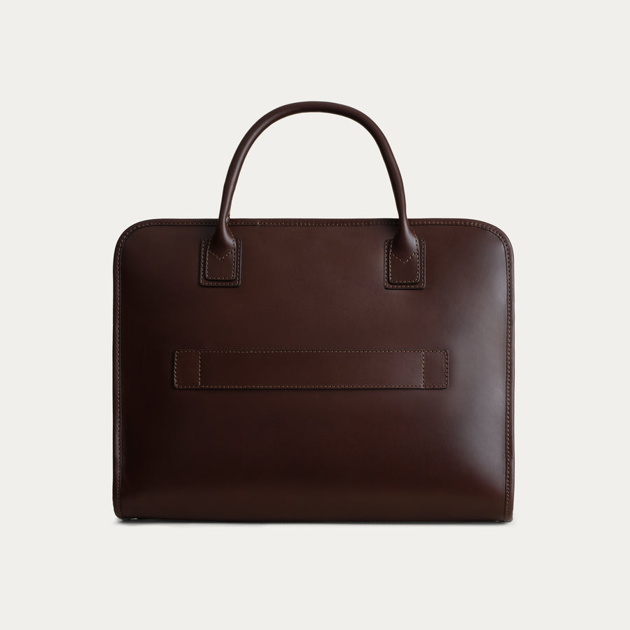 The Briefcase - Espresso/Green