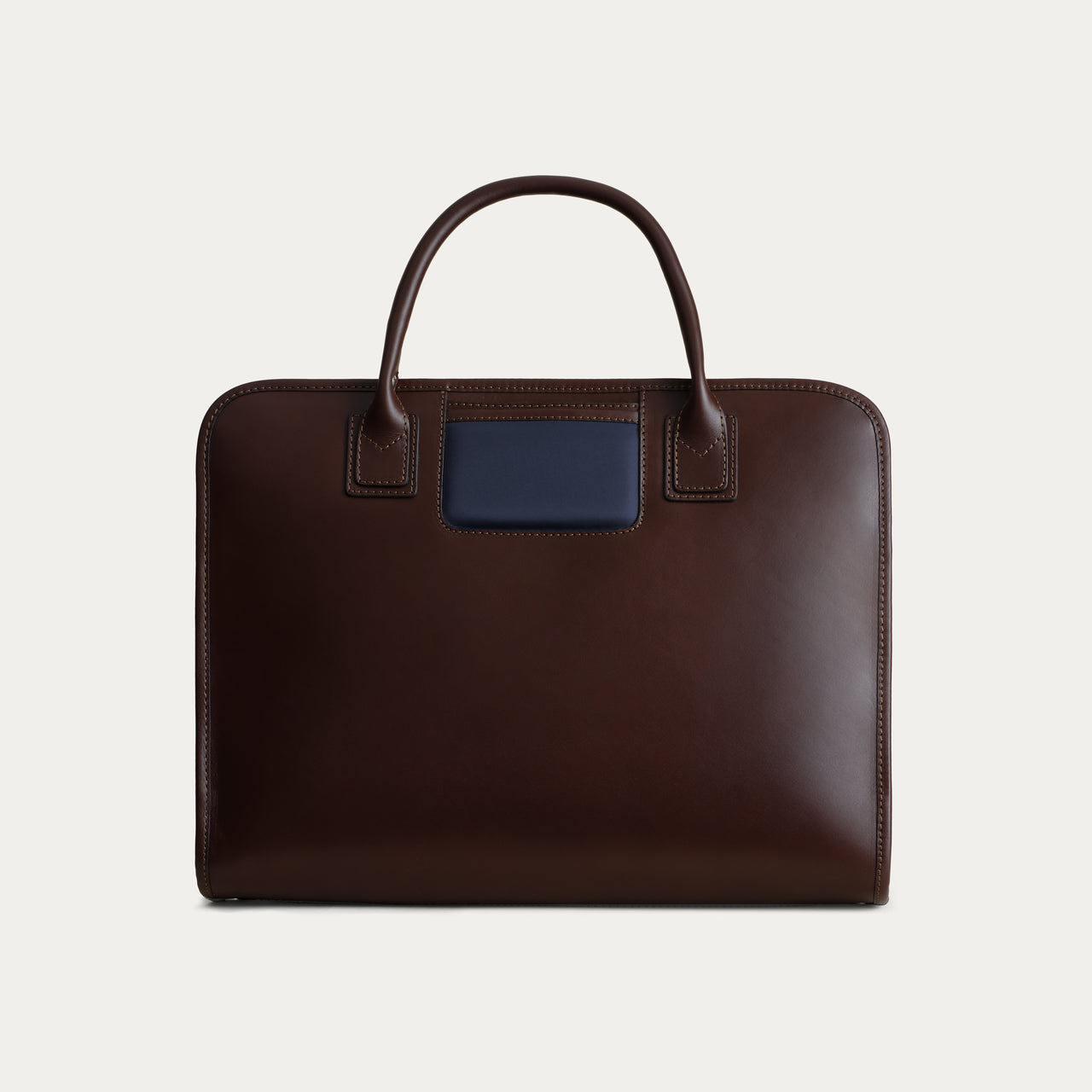 The Briefcase - Espresso/Navy
