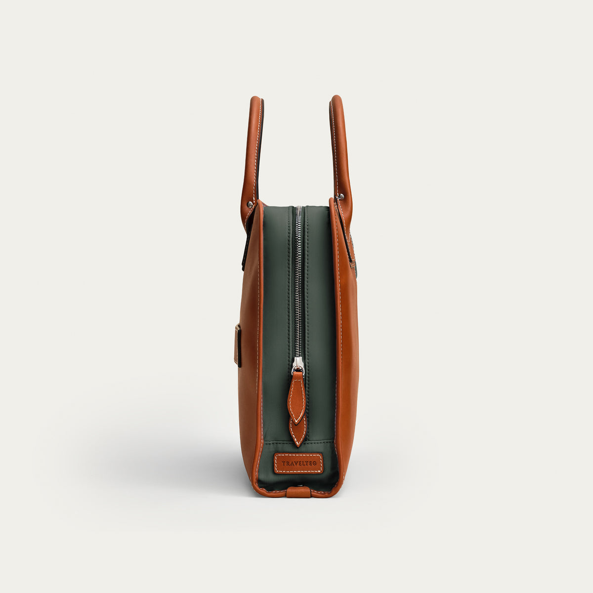 The Briefcase - Cognac/Green