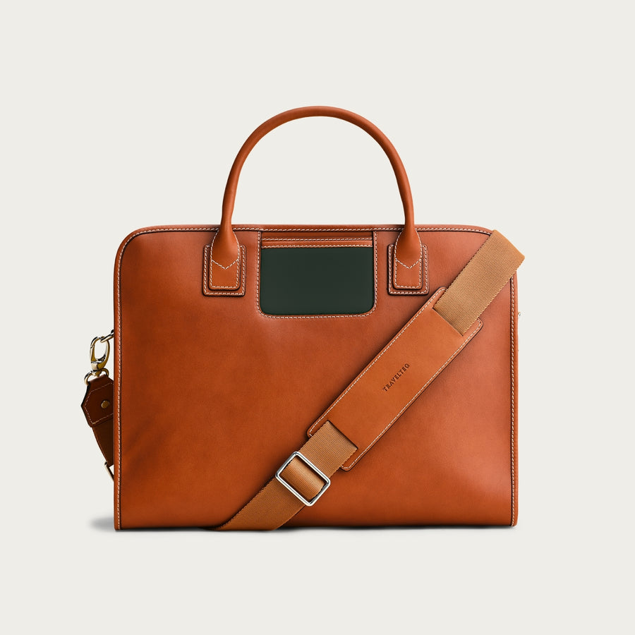 The Messenger - Cognac/Green