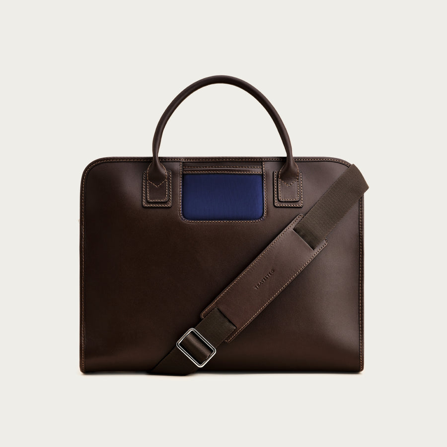 The Messenger - Espresso/Navy