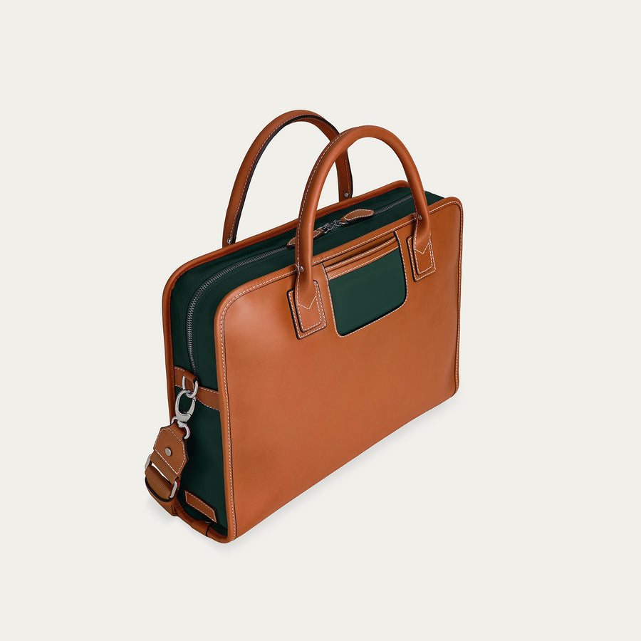 The Messenger - Cognac/Green