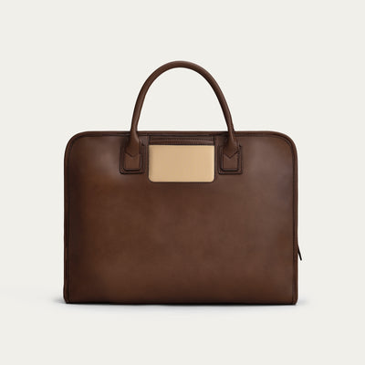 The OGÉR Briefcase - Espresso/Beige