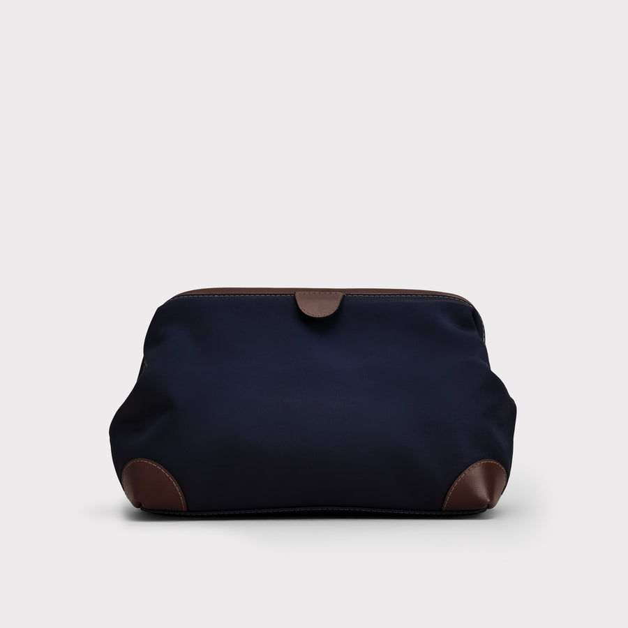 Toiletry Bag - Navy/Espresso