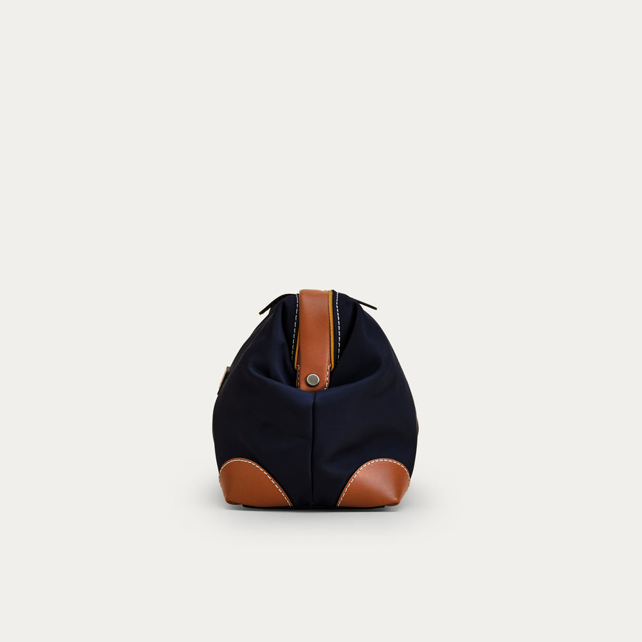 Toiletry Bag - Navy/Cognac