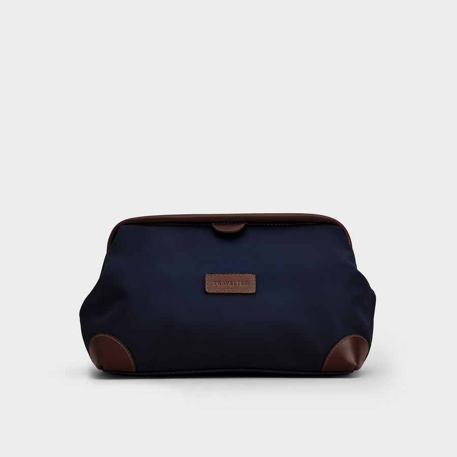 Toiletry Bag - Navy/Espresso