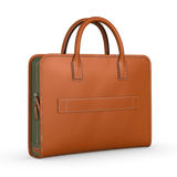 The Briefcase - Cognac/Green